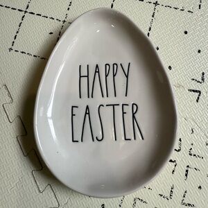 Rae Dunn White Happy Easter Plate